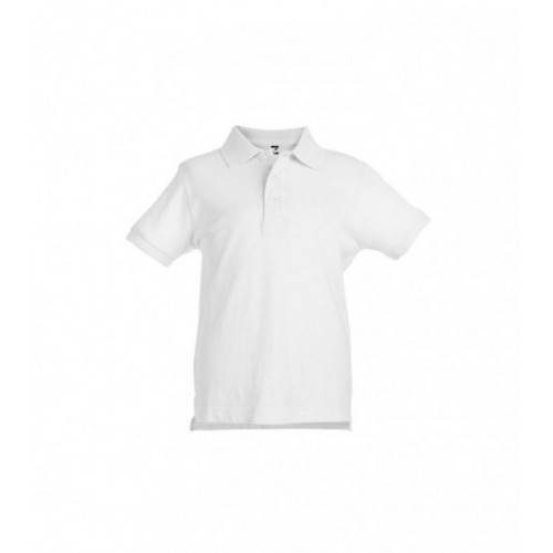 Бяла детска поло тениска THC ADAM KIDS WH - 1082